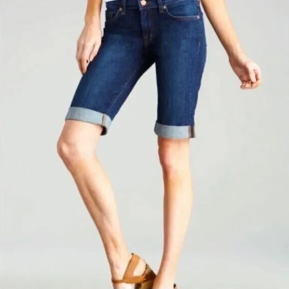 J Brand Bermuda Jean Denim Knee- Length Shorts in (MONACO) (25)